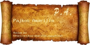 Pajkos Amarilla névjegykártya